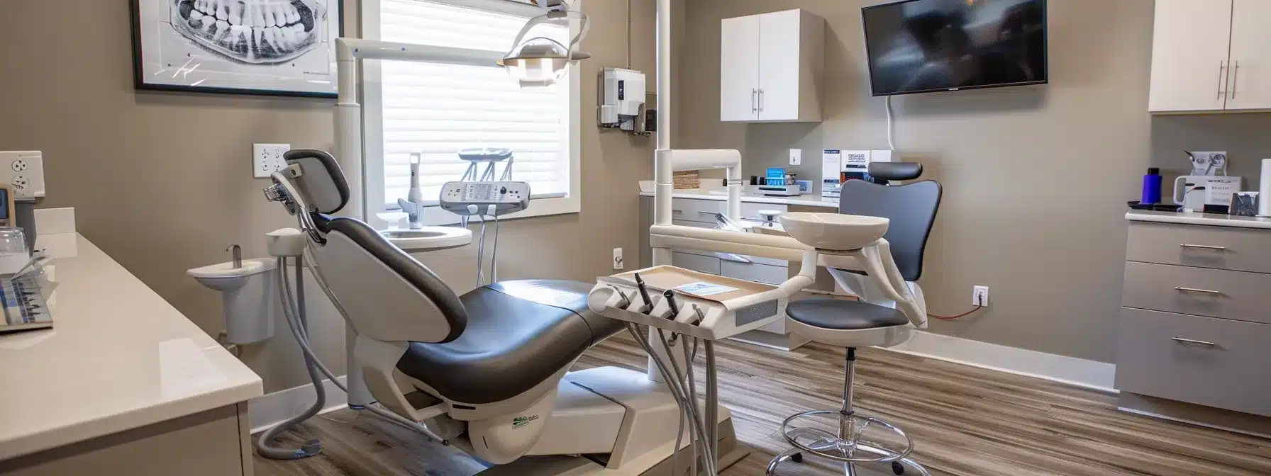 a smiling patient receiving affordable dentures in a modern clinic in tyler, texas.