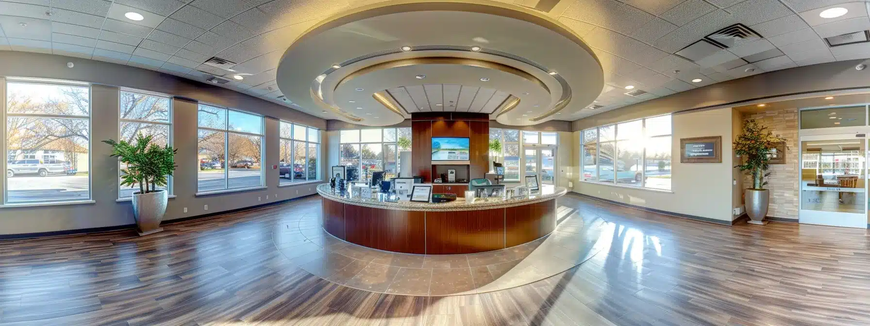 a bright and modern dental office in tyler showcasing affordable dental implant options at swinney dental.