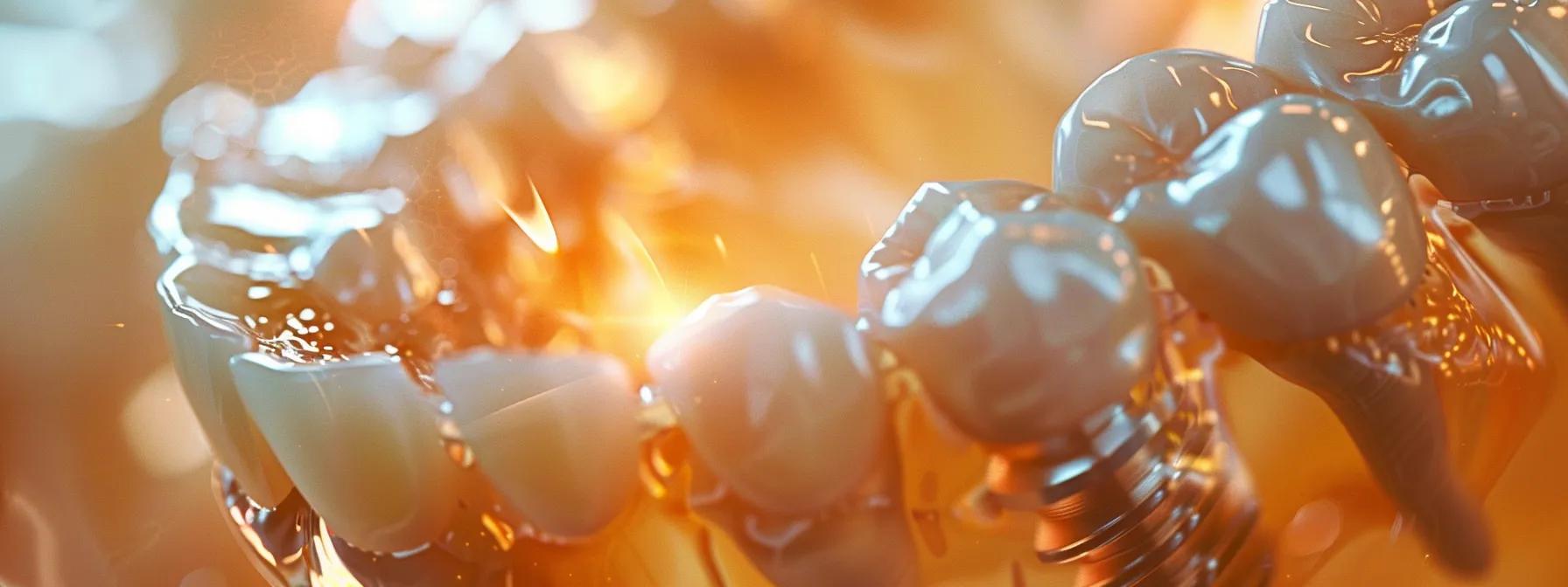 a close-up photo of a dental implant being securely placed in a patient's jaw, showcasing the precision and importance of medicaid coverage for this oral health procedure.