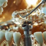 a close-up shot of a dental implant being secured into a jawbone during a procedure in fort worth, tx.