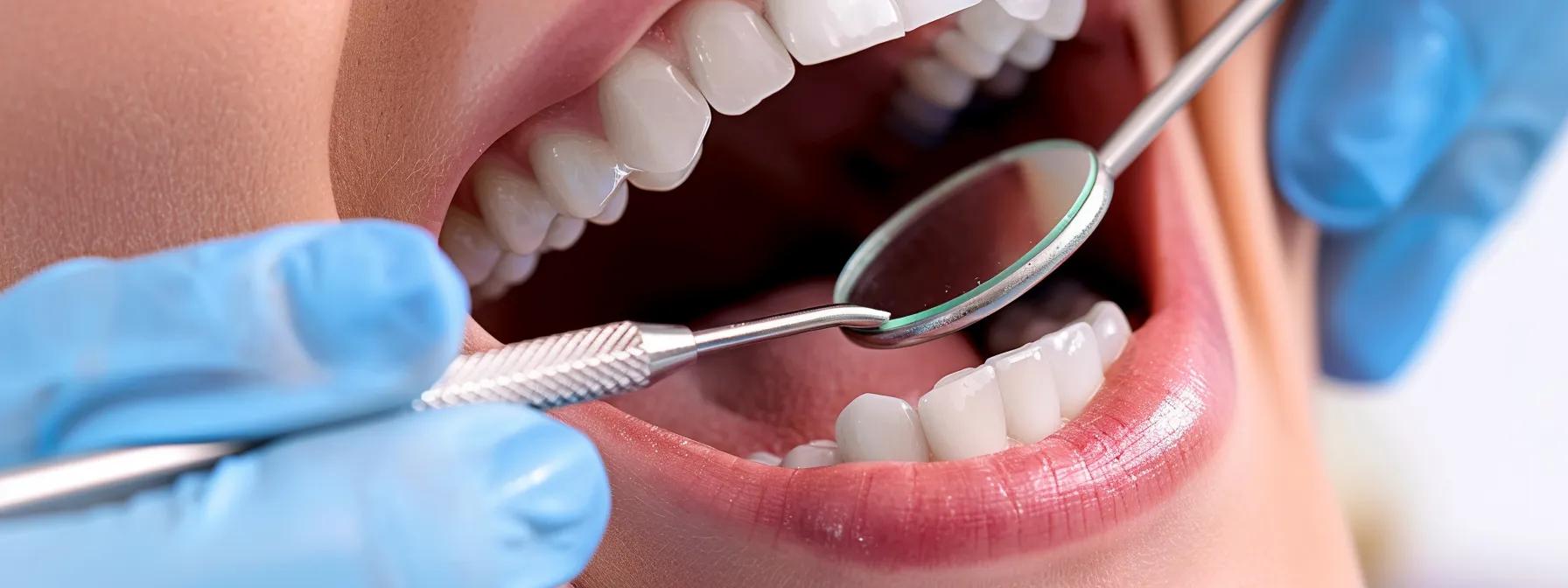 a close-up photo of a dentist carefully examining a tooth's condition after a root canal in crowley, tx, with precision tools and a focused expression, surrounded by dental equipment.