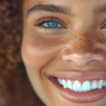 a dazzling smile showcase a complete transformation after a full mouth restoration.