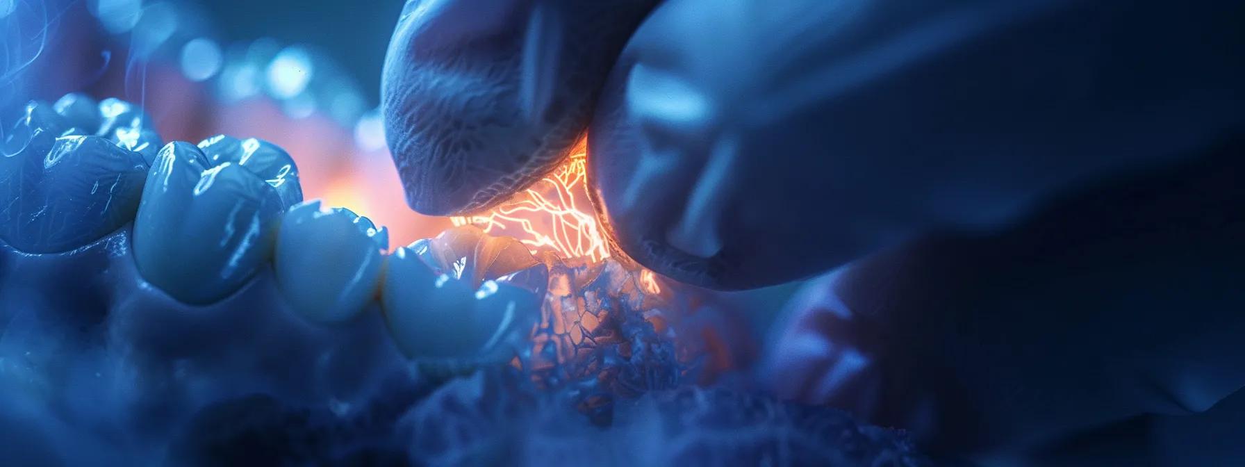 a dental professional carefully examines a patient's molar, preparing for a root canal treatment in crowley, tx.