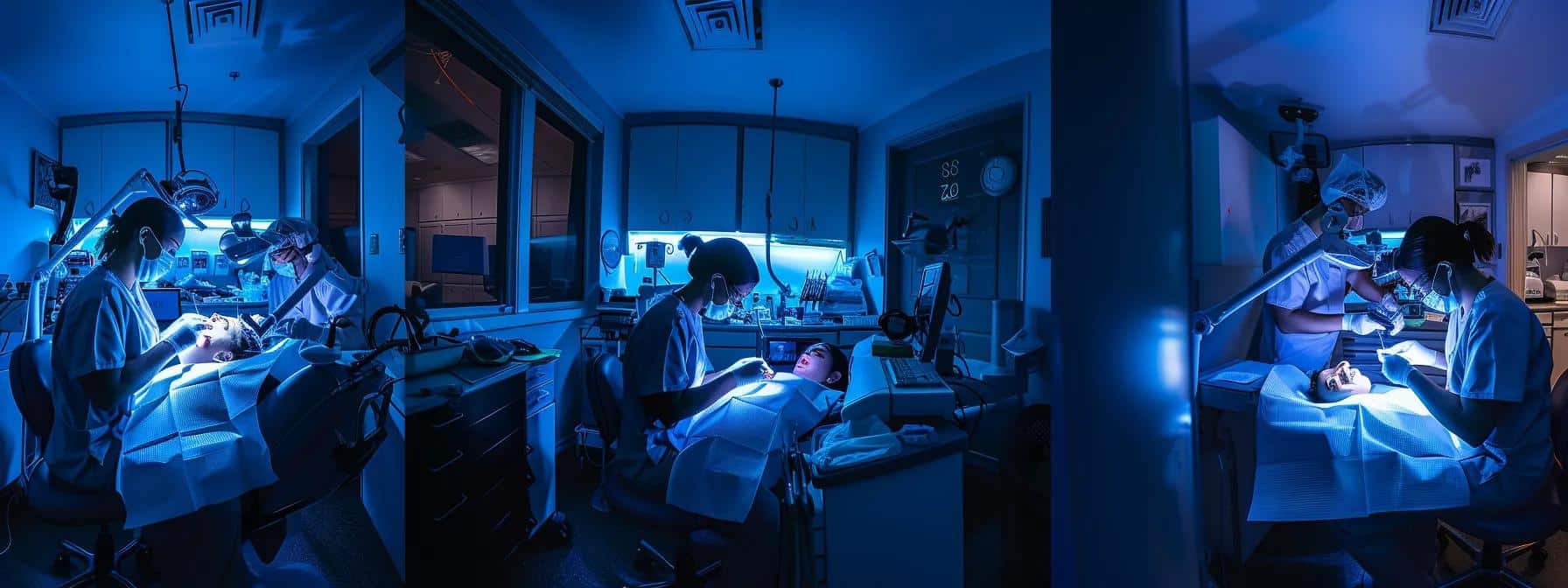 a dentist using precise tools to clean a patient's teeth during a same-day root canal procedure in crowley, tx.