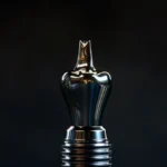 a gleaming dental implant topped with a pristine crown, contrasting against a dark background.