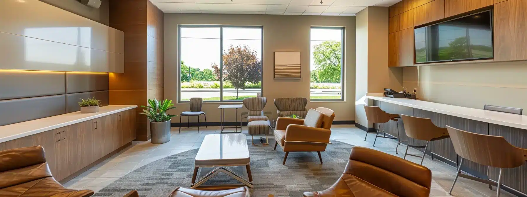 a patient sitting in a modern dental office, consulting with a dentist about personalized treatment plans for dental implants.