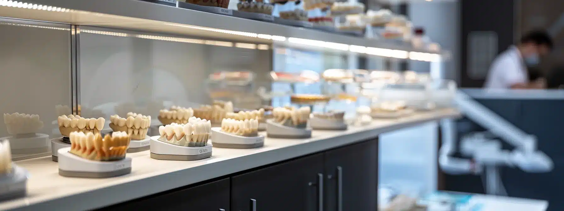 a skilled dentist carefully selecting high-quality implant materials in a modern, technology-driven dental clinic in tyler.