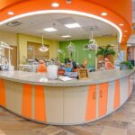 vibrant dental clinic with state-of-the-art equipment and smiling dentist showcasing full mouth restoration options.