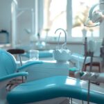 a bright and welcoming dental clinic in denton showcases a modern treatment room equipped with advanced dental technology, emphasizing the theme of accessible and affordable dental implants.