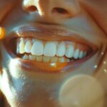 a radiant smile illuminates a bright, modern dental clinic, showcasing the transformative power of long-lasting smile makeover options with sparkling white teeth and a confident expression.