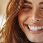 a serene dental clinic in fort worth bathed in soft, natural light, showcasing a confident patient beaming with satisfaction after receiving a successful dental implant, symbolizing the importance of early prevention.