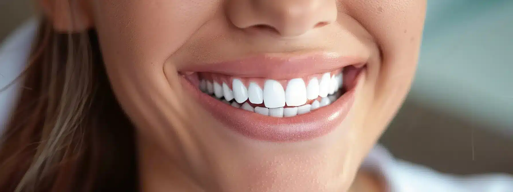 a radiant individual beams with confidence, showcasing their stunning new smile after receiving dental implants, set against a softly lit background that emphasizes their transformation and joy.