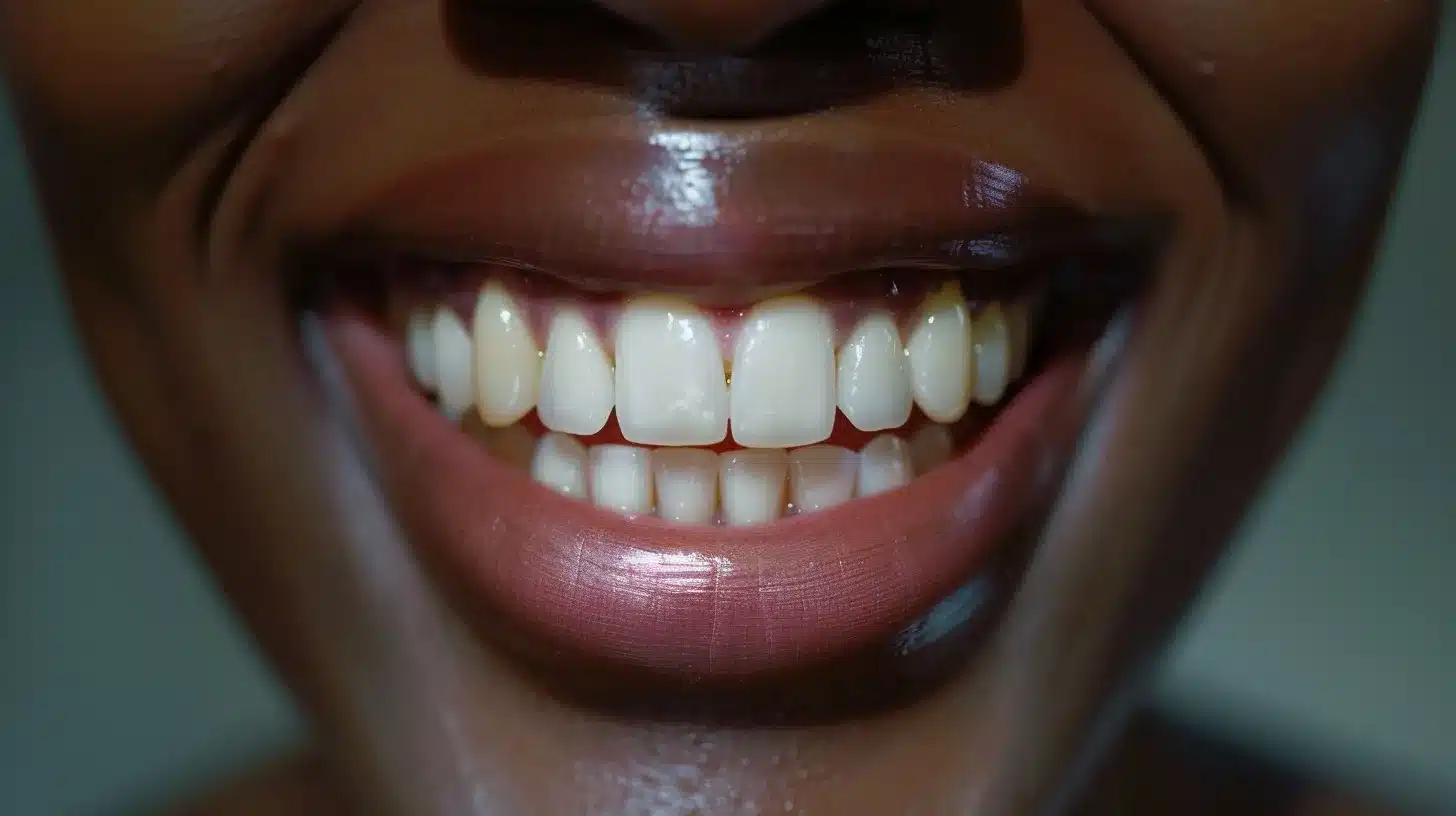 a radiant smile showcasing a patient confidently revealing their dental implants, illuminated by soft natural light, emphasizing their satisfaction and the transformative impact of modern dentistry.