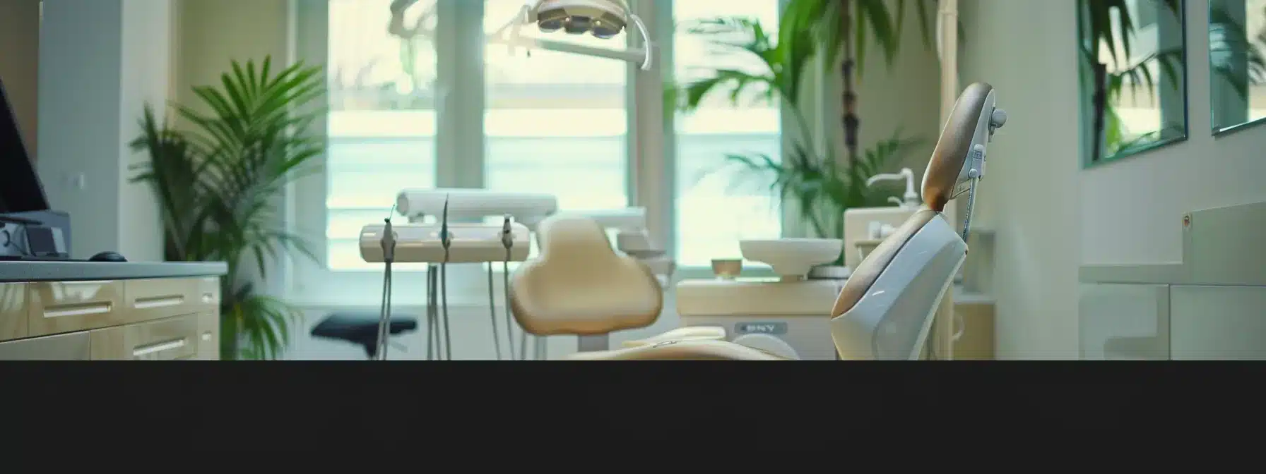 a serene and inviting dental clinic, illuminated by soft natural light, showcases a confident patient smiling gently while reflecting on their successful dental implant journey, symbolizing the importance of proper aftercare.