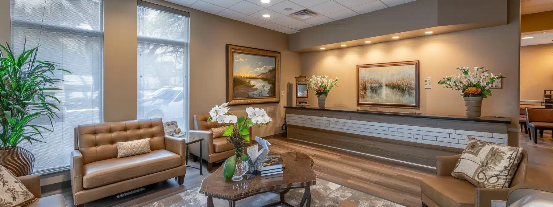 a serene dental clinic in grand prairie, illuminated by soft, natural light, showcases an experienced professional attentively guiding a patient through the dental implant consultation process, emphasizing comfort and personalized care.