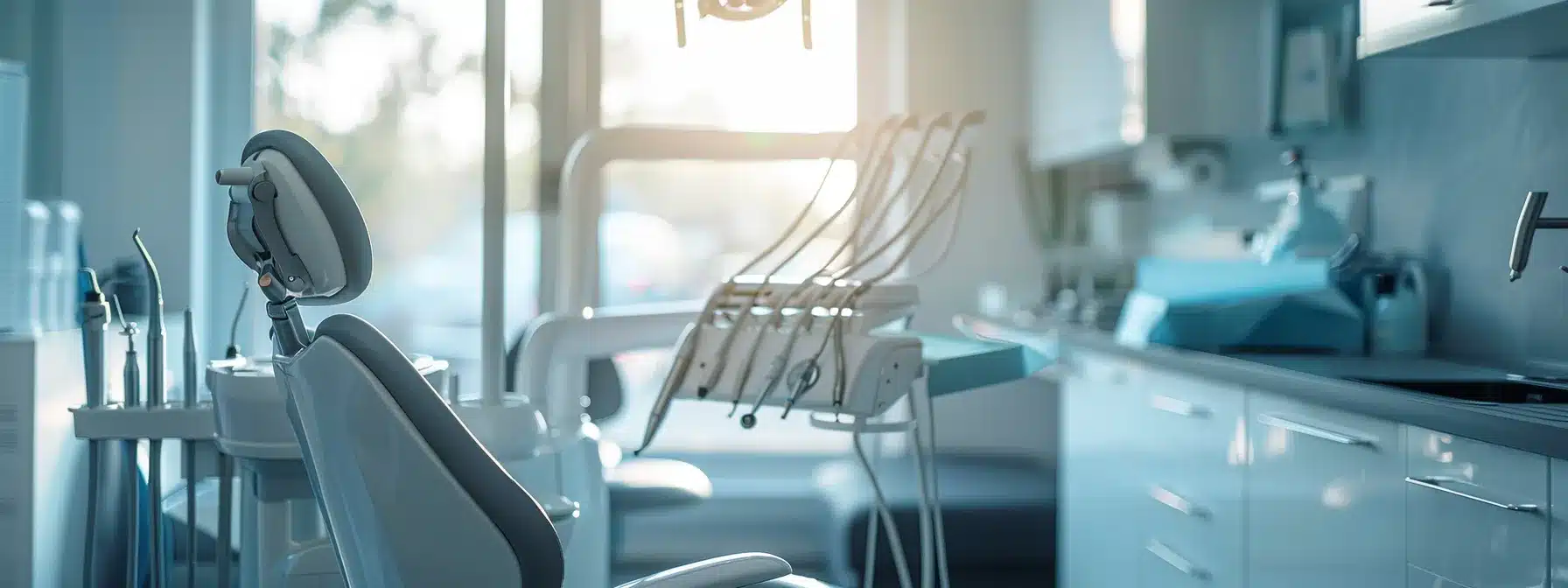 a serene dental clinic interior in tyler, showcasing modern dental equipment and warm, inviting tones, illuminated by natural light filtering through large windows, symbolizing trust and care in dental implant services.