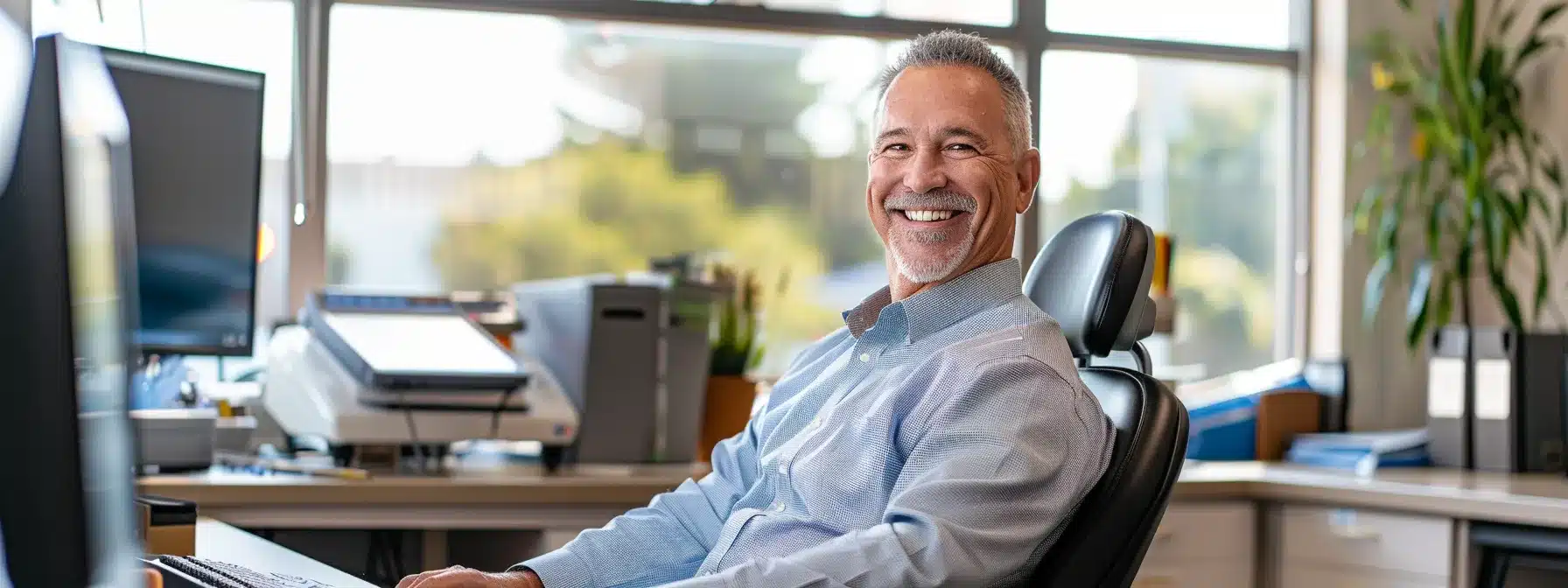 a serene dental clinic setting, featuring a radiantly smiling patient seated in a modern dental chair, surrounded by soft, natural lighting that highlights the innovative financing options displayed on an informative brochure.