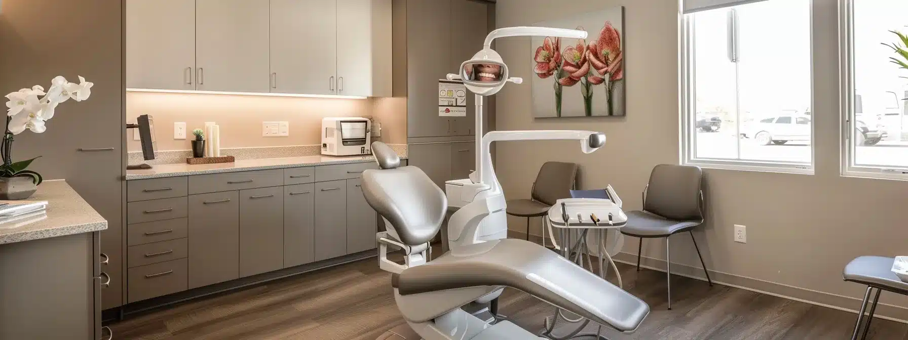 a serene dental clinic setting showcases a confident patient smiling brightly, highlighting the transformative impact of accessible payment plans for affordable dental implants.