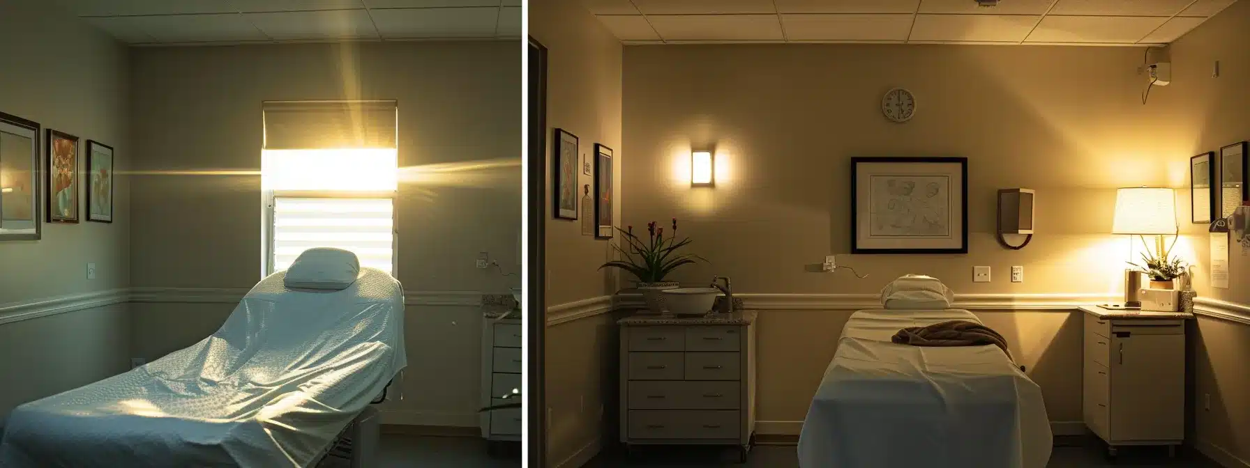 a serene dental clinic setting showcases a patient receiving compassionate post-operative care, with bright, welcoming lighting highlighting the importance of healing and support.