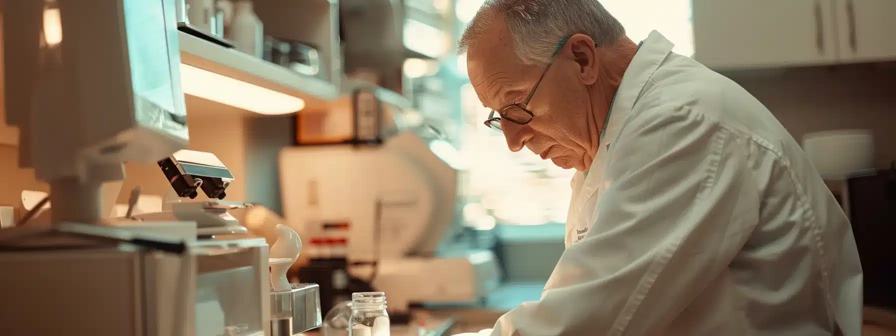 a serene dental office setting under soft, natural light, featuring a dentist attentively examining a dental implant, emphasizing the importance of follow-up care in the healing journey.