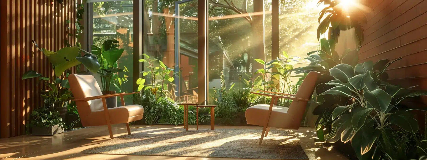 a serene dental office setting bathed in warm, natural light, showcasing a welcoming consultation area with comfortable seating and vibrant greenery, symbolizing accessible and compassionate dental care options.