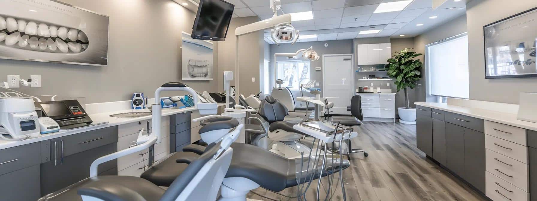 a confident patient smiles in a modern dental office, showcasing a bright, well-lit environment filled with advanced dental equipment, emphasizing the importance of denture care and its impact on jawbone integrity.