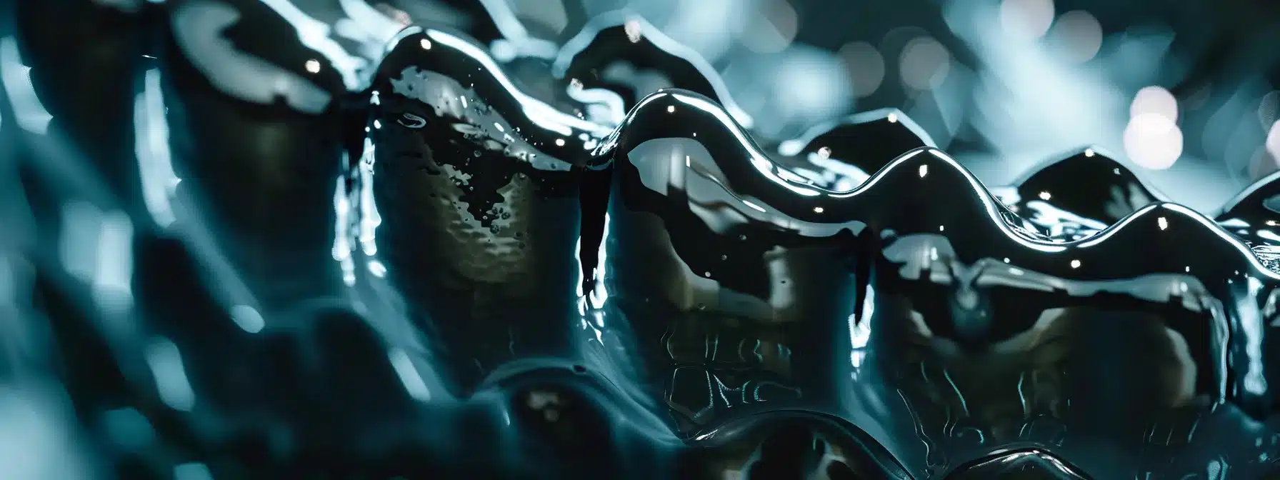 a detailed close-up of a dental implant in a sleek, modern dental clinic, showcasing distinct black marks on the metal surface, under bright, clinical lighting that emphasizes the implications for oral health and aesthetics.