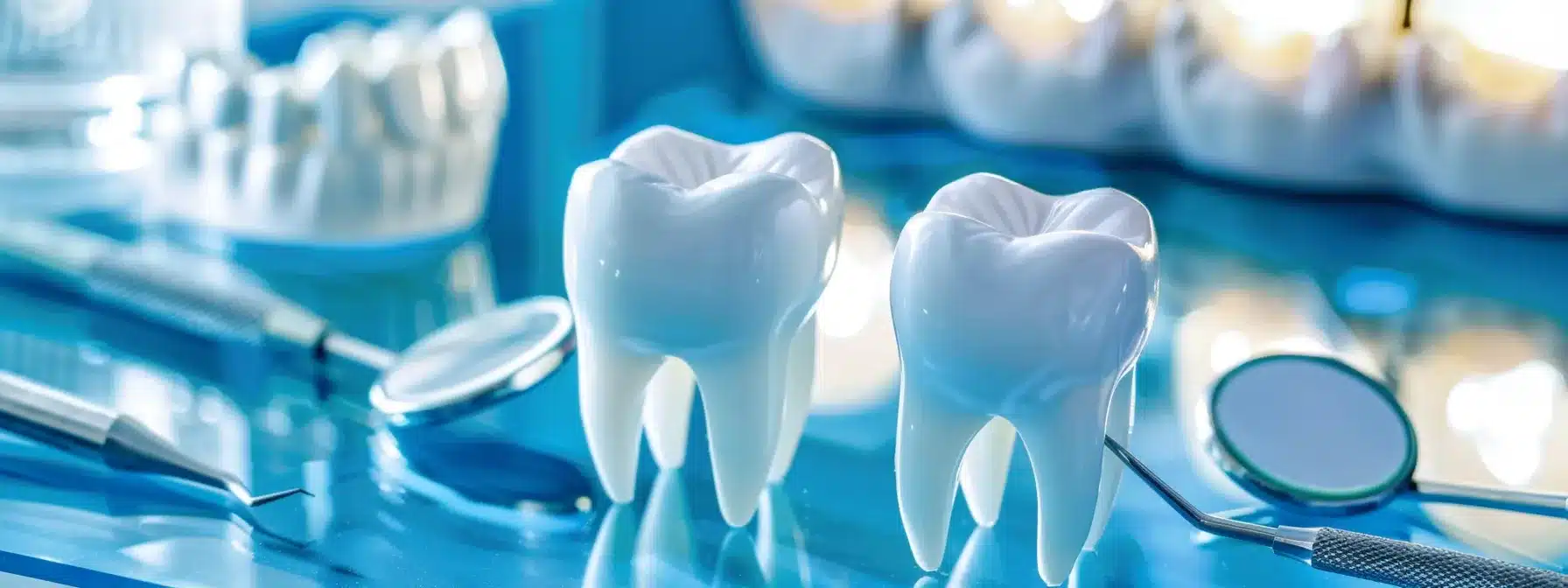 a modern dental clinic setting showcases a dental professional consulting with a patient, surrounded by advanced technology and dental equipment, starkly illuminated by bright overhead lights, emphasizing the discussion on treatment options for black marks on dental implants.