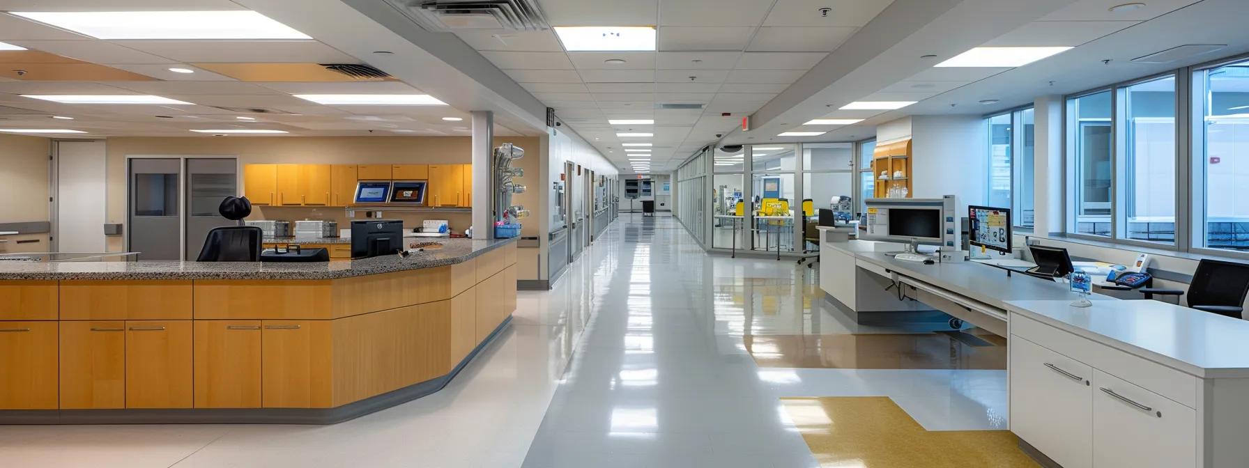 a modern dental clinic, bright and sterile, equipped with advanced extraction technology, showcases a compassionate dentist preparing to assist a patient experiencing acute discomfort, emphasizing prompt and effective emergency care in an urban healthcare environment.