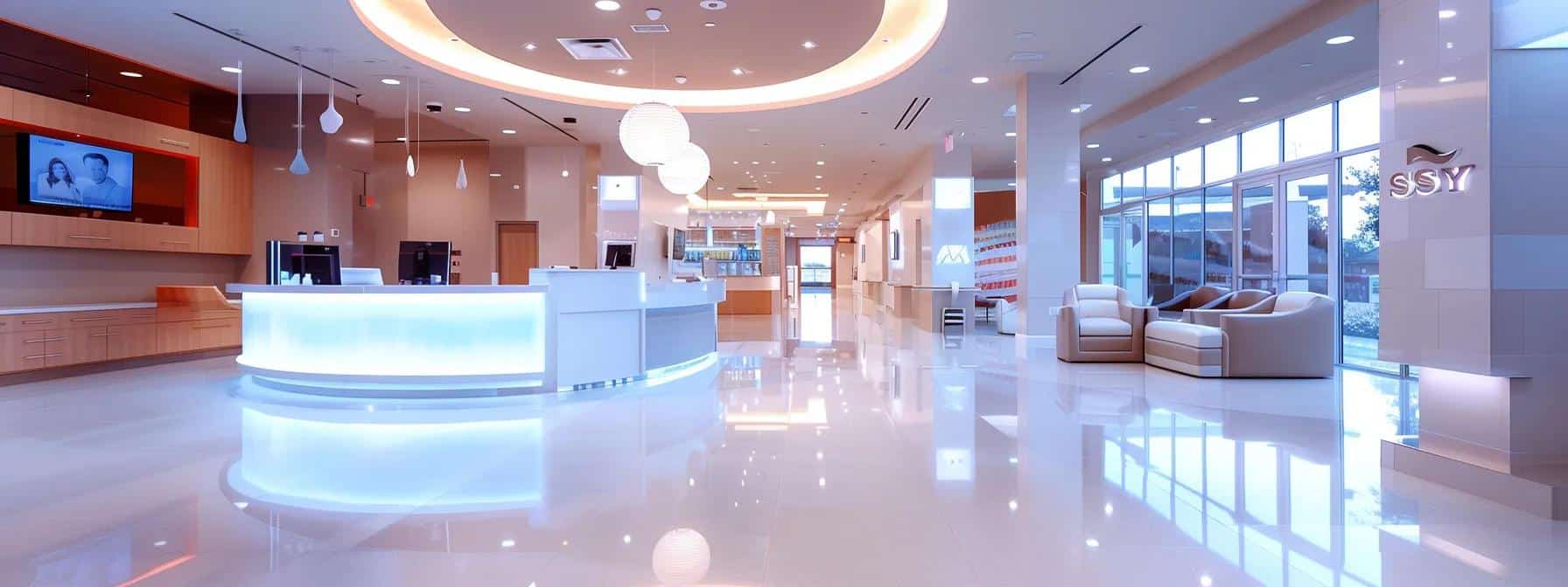 a modern dental clinic in lake worth, texas, showcasing state-of-the-art dental implant technology, with clean lines, bright lighting, and a welcoming atmosphere that highlights the professionalism and patient-centered approach of the facility.
