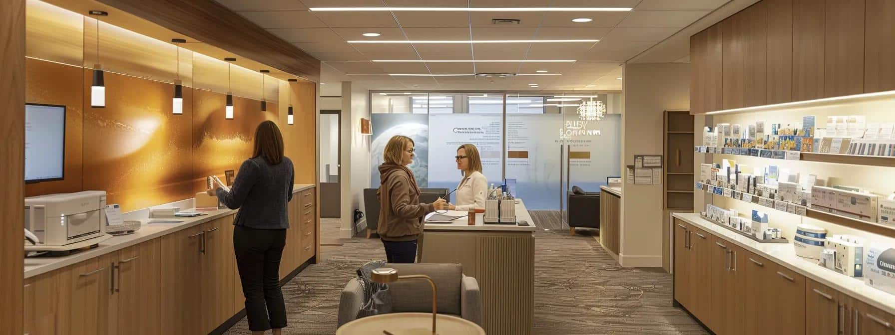 a modern dental office showcases a friendly dental professional discussing various financing options for root canal treatments with a patient, surrounded by sleek technology and informative brochures highlighting payment plans and credit programs.