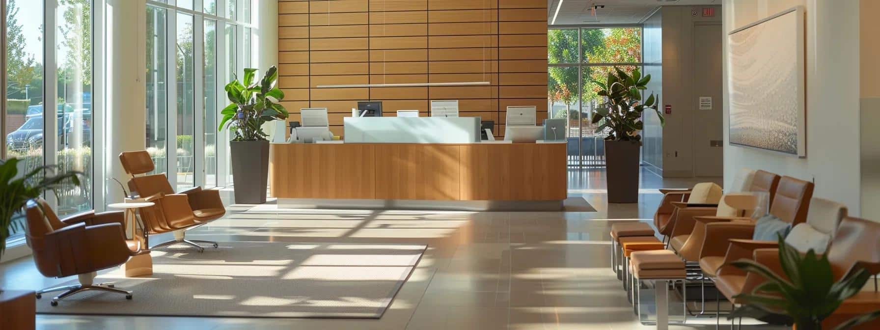 a sleek, modern dental office with a bright, inviting atmosphere showcases a patient undergoing a routine check-up, emphasizing the importance of preventive oral care to avoid emergencies.