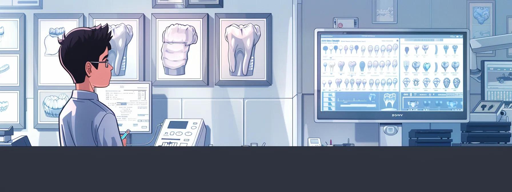 Dental crowns on a dental table, representing factors for replacement considerations.