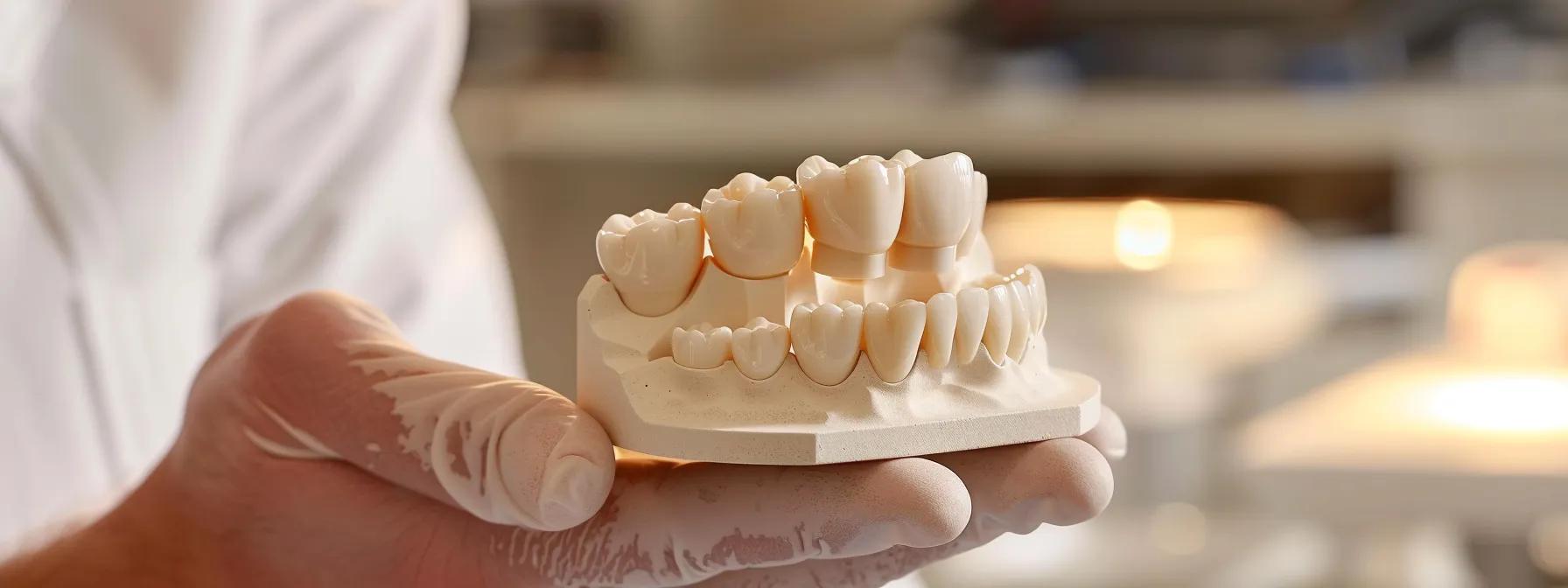 Fort Worth dental specialist examining dental crowns for aesthetic and durable restoration.