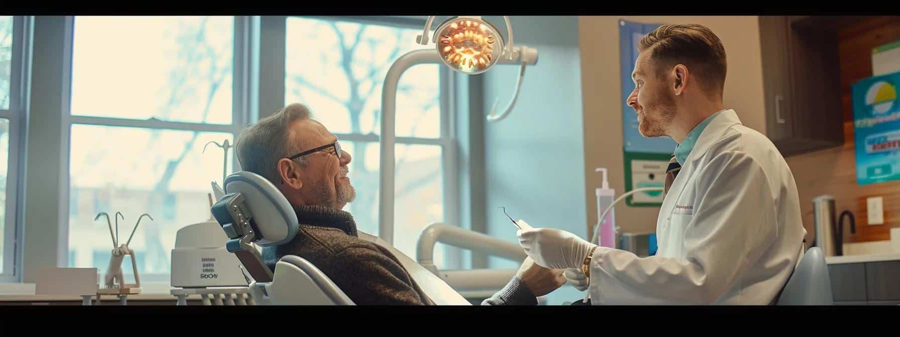 Image illustrating preventative measures for gum shrinkage in denture wearers.