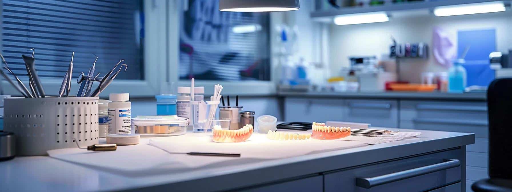 Temporary repair methods for damaged dentures in emergency situations.