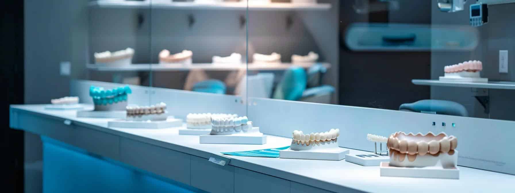 Image of various types of dentures highlighting pricing options in Fort Worth, TX.