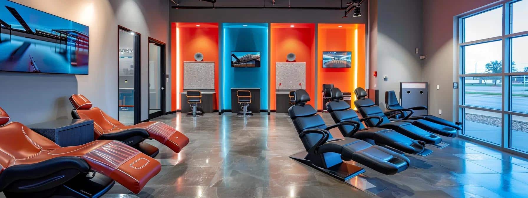 a modern dental clinic in lake worth, texas, featuring sleek dental chairs and advanced equipment, demonstrating a welcoming environment where patients can receive high-quality affordable dental care.