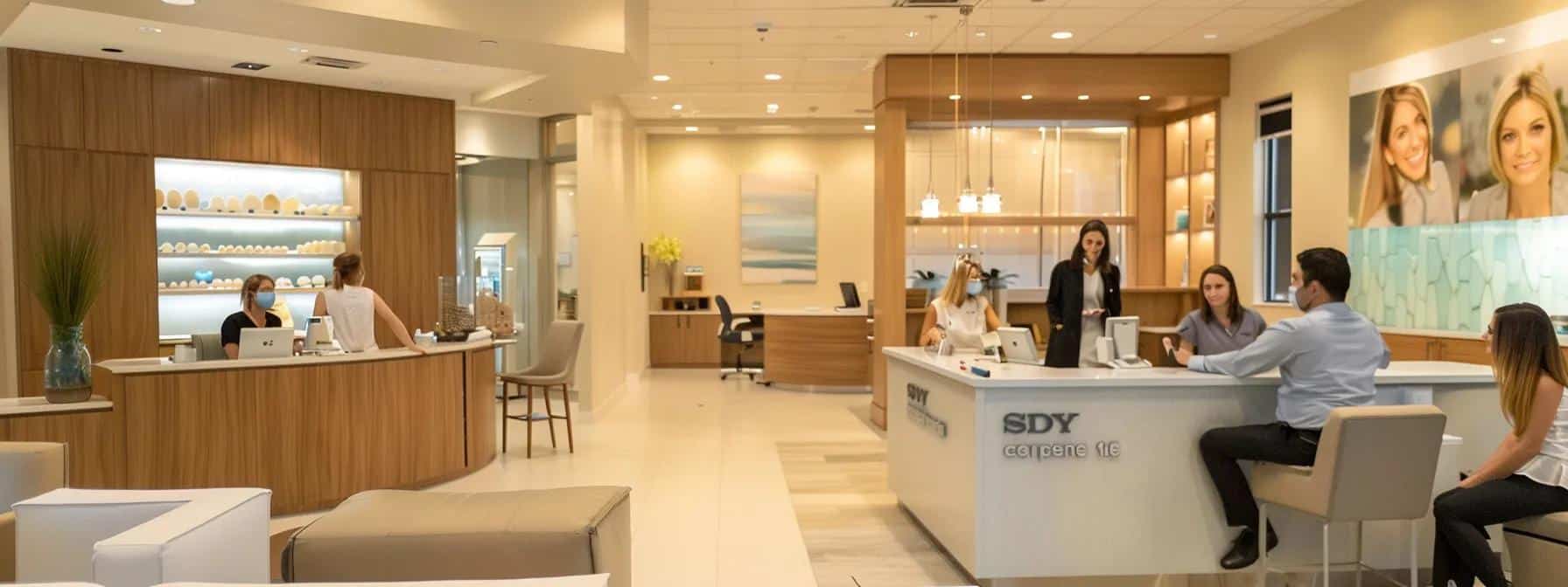 Image depicting the denture fitting process in Fort Worth with supportive patient care.