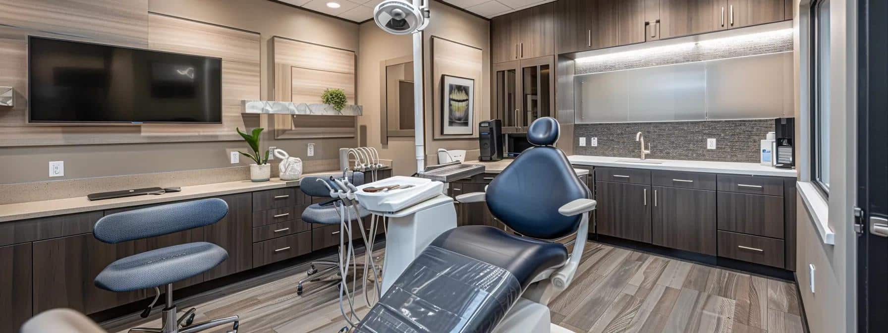 a modern, inviting dental office showcases a sleek consultation room with advanced dental technology, warm lighting, and a friendly atmosphere, emphasizing granbury family dental's commitment to patient-centered care and affordable treatment options.