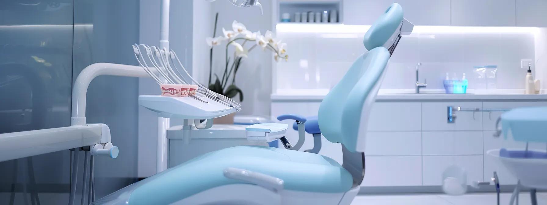 a sleek dental clinic interior features a confident patient smiling broadly, showcasing their implant-supported dentures against a bright, modern backdrop, emphasizing the long-lasting resilience and stability of this advanced dental solution.