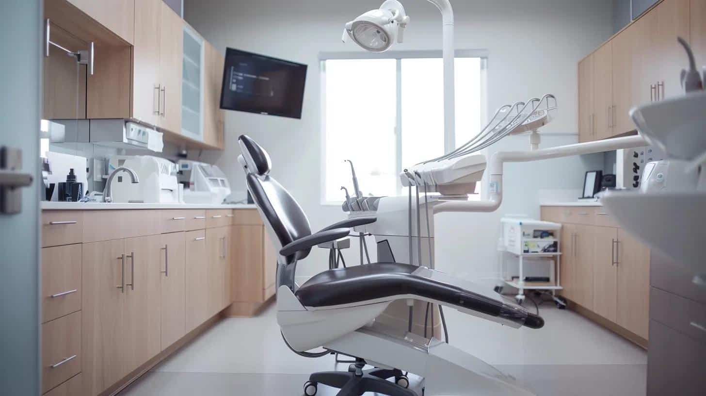 a somber, well-lit dental clinic interior captures a patient seated in a consultation room, their expression reflecting anxiety and disappointment as they discuss the implications of dental implant failures with a sympathetic dentist, emphasizing the emotional and physical strains of their experience.