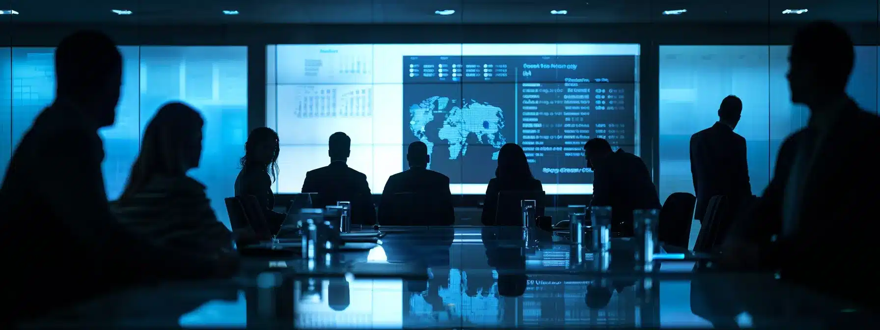 a sleek, modern office in lake worth, featuring a large conference table with a digital presentation on extraction services, surrounded by professionals engaged in an animated discussion, infused with a dynamic atmosphere of collaboration and decision-making.