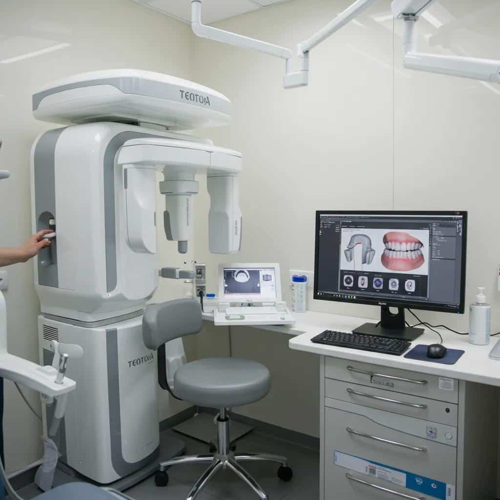 Advanced dental technology for implant procedures in a modern clinic