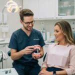 Dental consultation about implants in a welcoming clinic environment