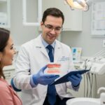 Dental consultation about implants in a welcoming clinic setting