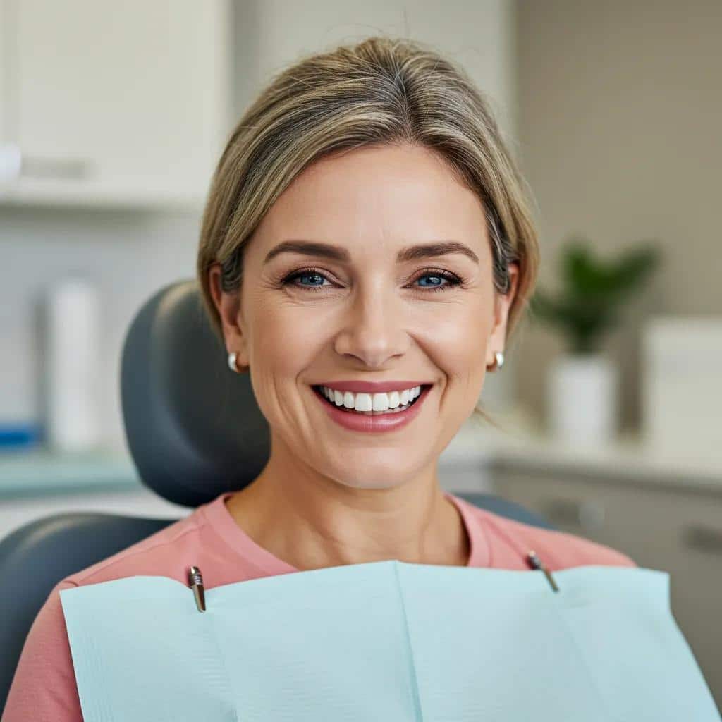 Happy patient sharing their success story after dental implants