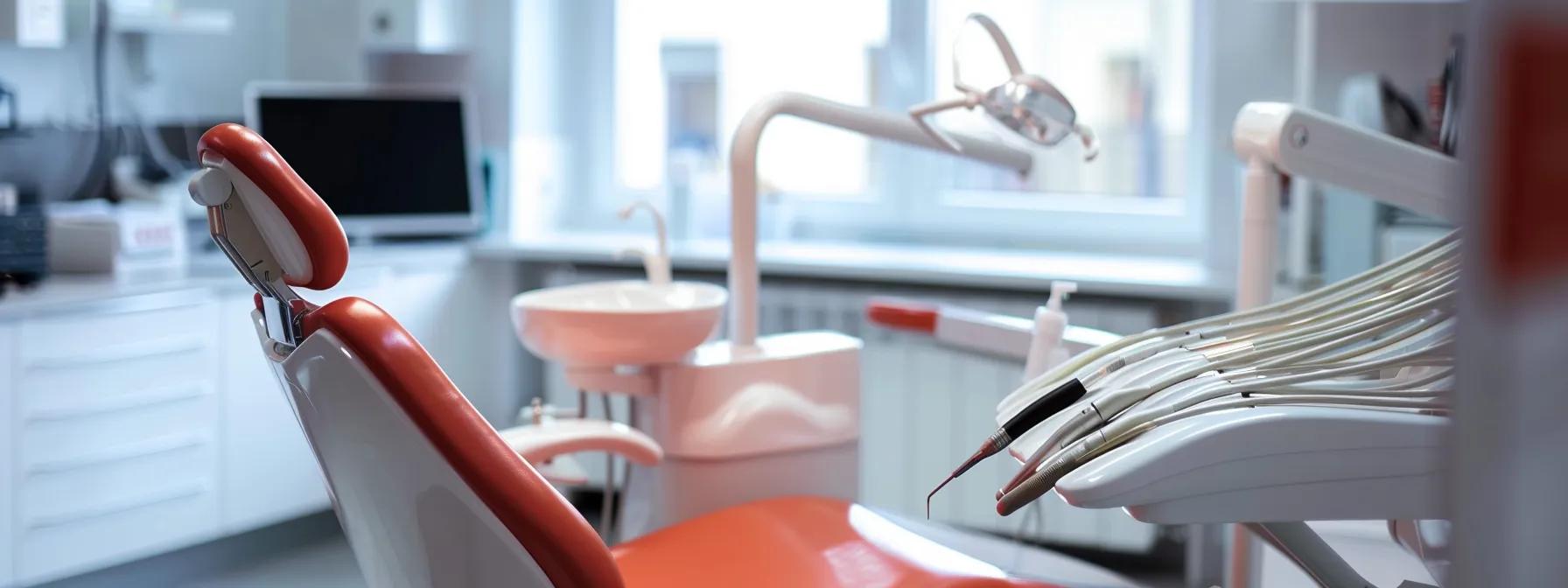 a professional dental clinic showcases a confident patient with a radiant, indistinguishable smile, highlighting the artistry of dental implants against a sleek, modern backdrop of dental equipment and vibrant, engaging consultation spaces.