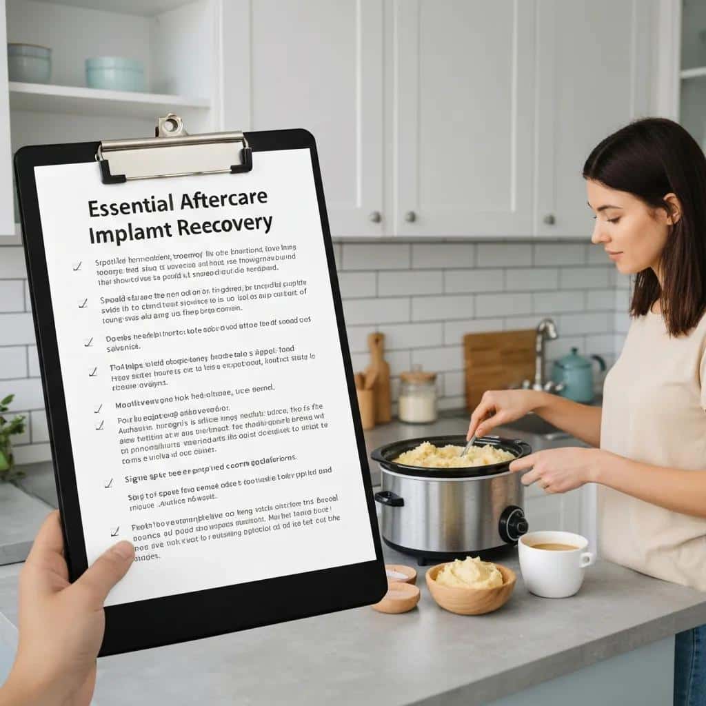 Checklist of essential aftercare instructions for dental implant recovery