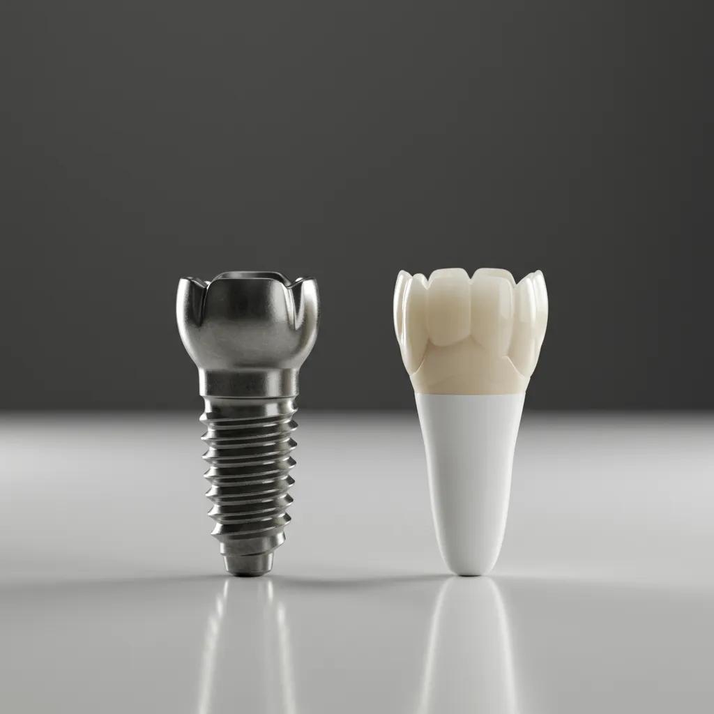 Comparison of titanium and zirconia dental implants